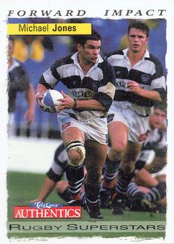 1995 Card Crazy Authentics Rugby Union NPC Superstars #82 Michael Jones Front